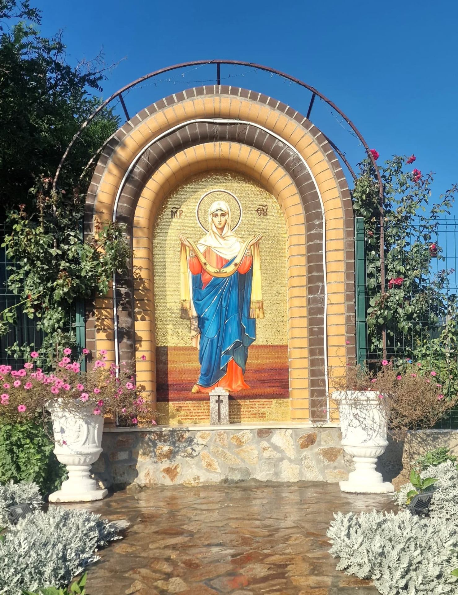 Theotokos Orans — Garden Shrine